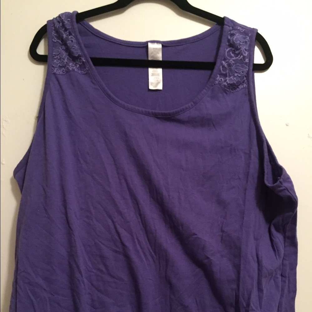 Lace Shoulder Tank Tops