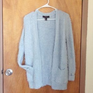 Forever blue sky mohair cardigan size S
