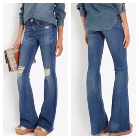 Rag & Bone Destroy Beckett 10 Inch Bell Jeans. NWT - Picture 2 of 4