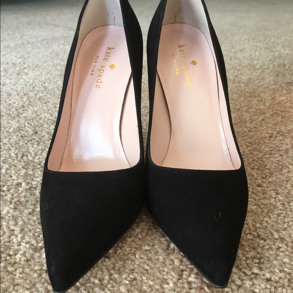 Kate Spade Licorice Black Suede High Heels