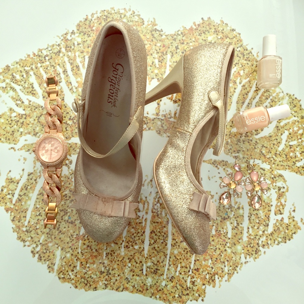 FINAL SALE:  Glitter Mary Janes from London