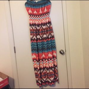 Aztec design maxi dress
