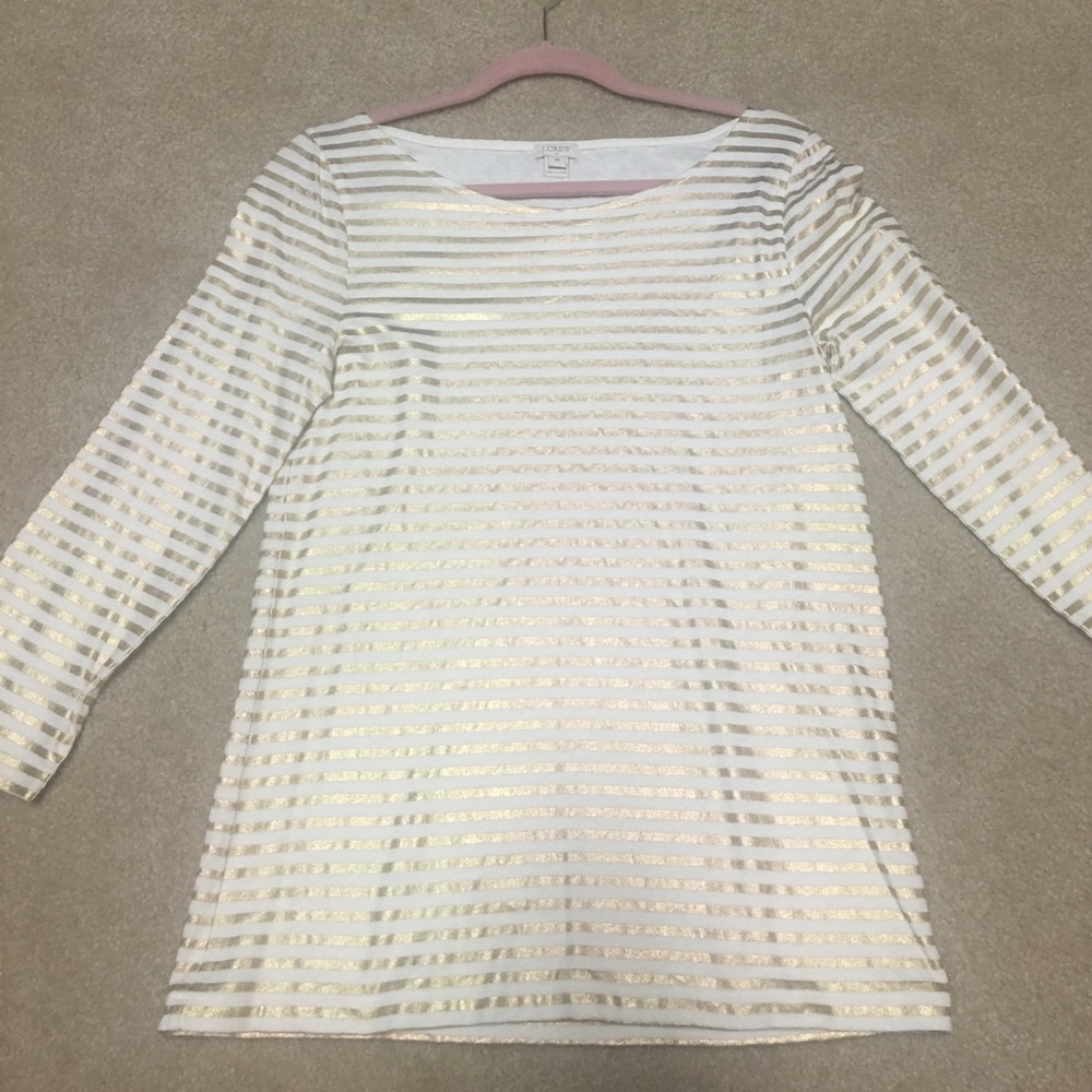 Long sleeve gold stripes shirt