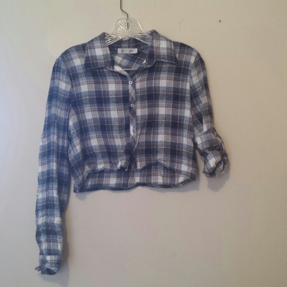 Flannel crop top