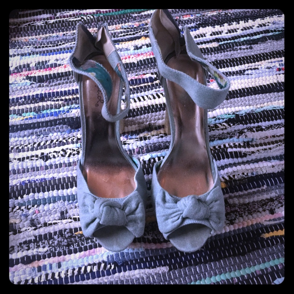 Denim Platform Heels