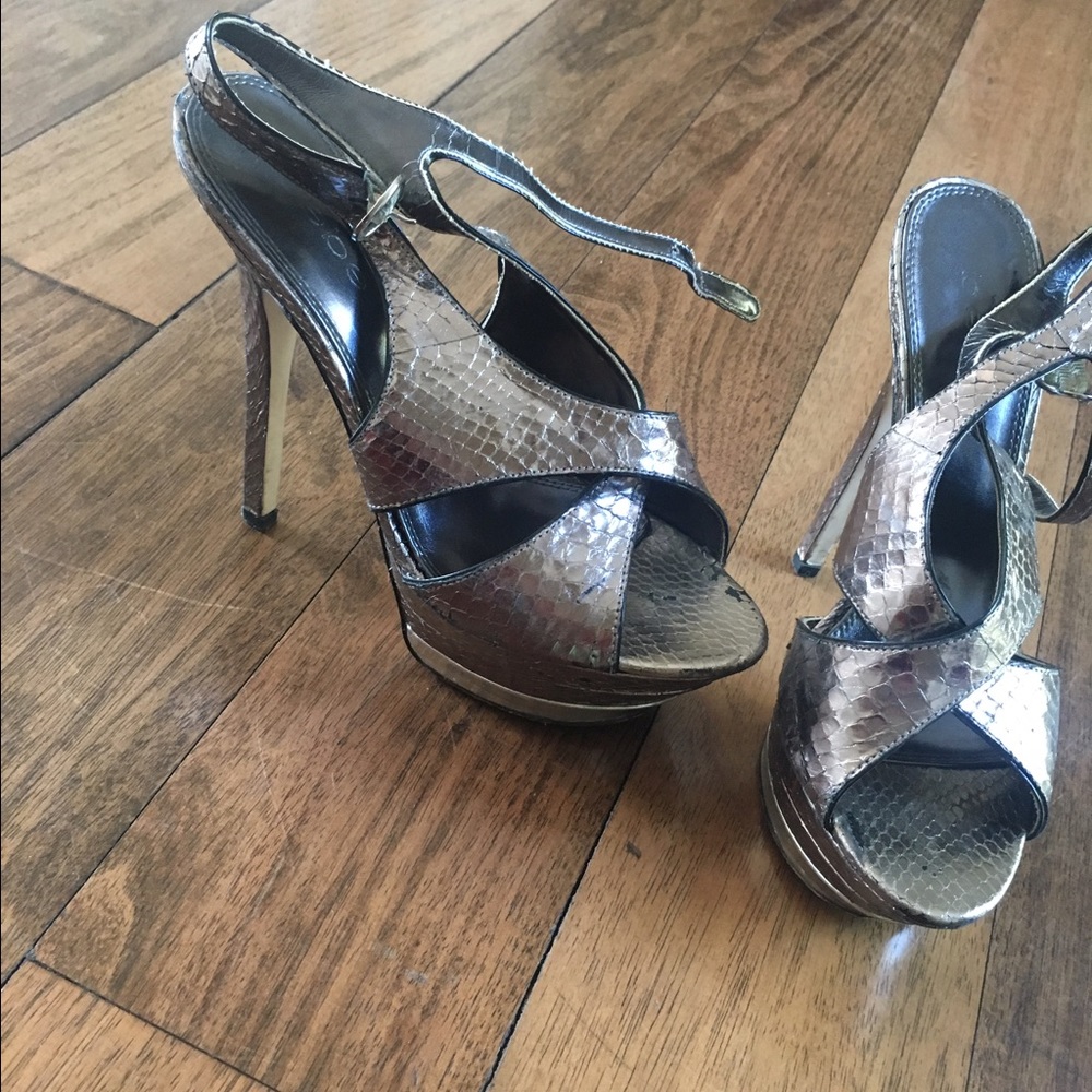 Bebe heels silver/pewter