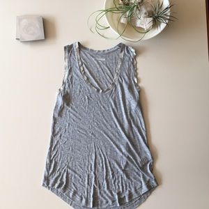 Zadig and voultare foil trim tank top