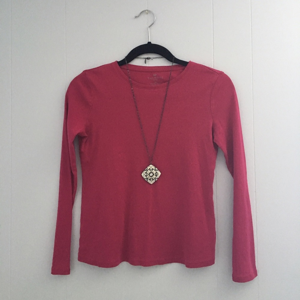 100% Cotton Talbots Petites Long Sleeve Top