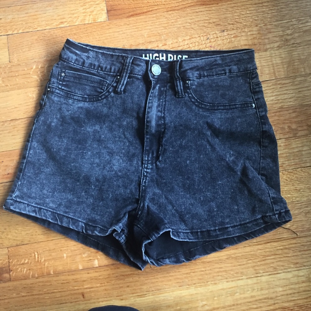 High Waisted Dark Jean Shorts