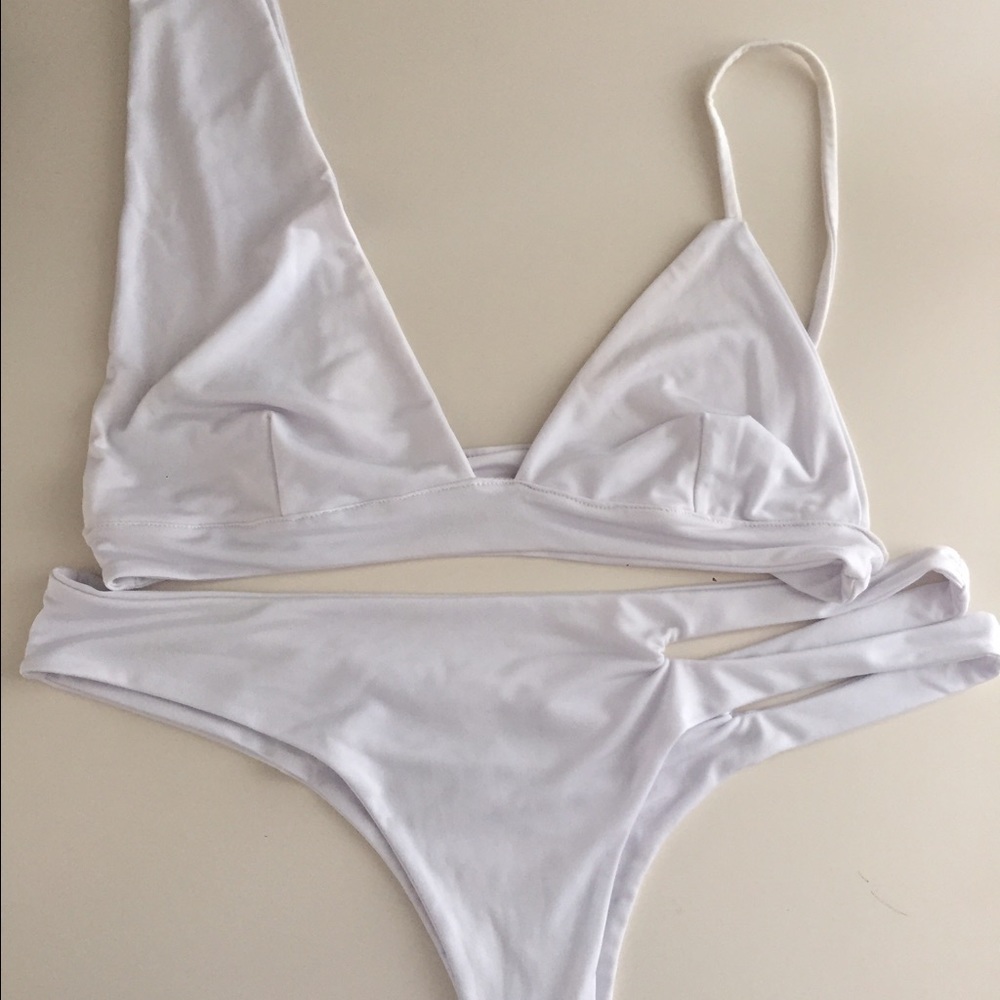 SLATE SWIM all white bikini