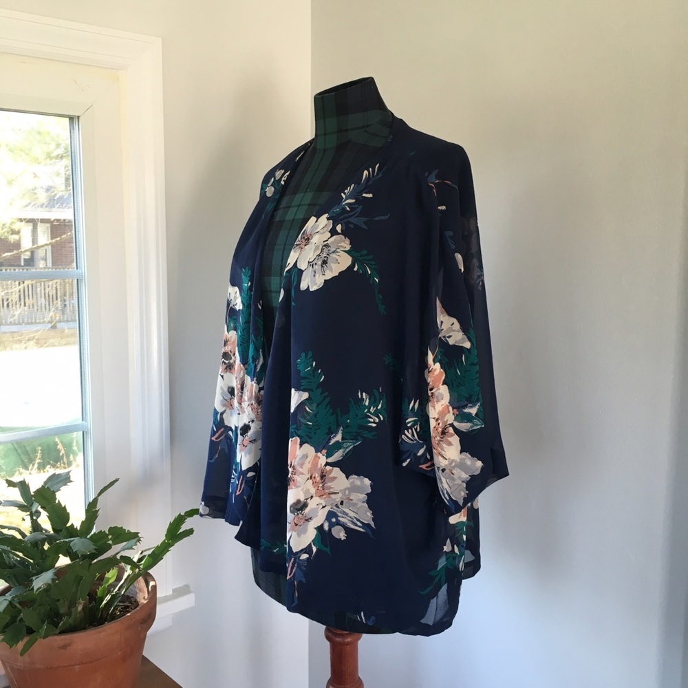 Floral Print Kimono