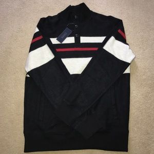 NEW Men's Chaps Sweater Black, Red, White