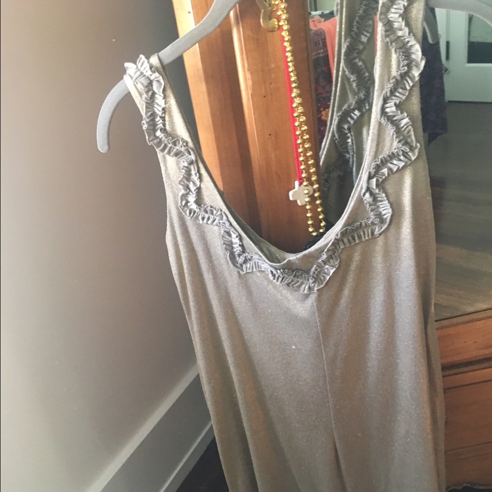 Gold mini dress