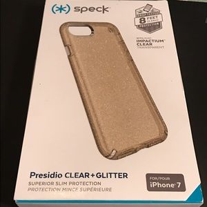 iPhone 7 Brand New Speck Gold Glitter Phone case