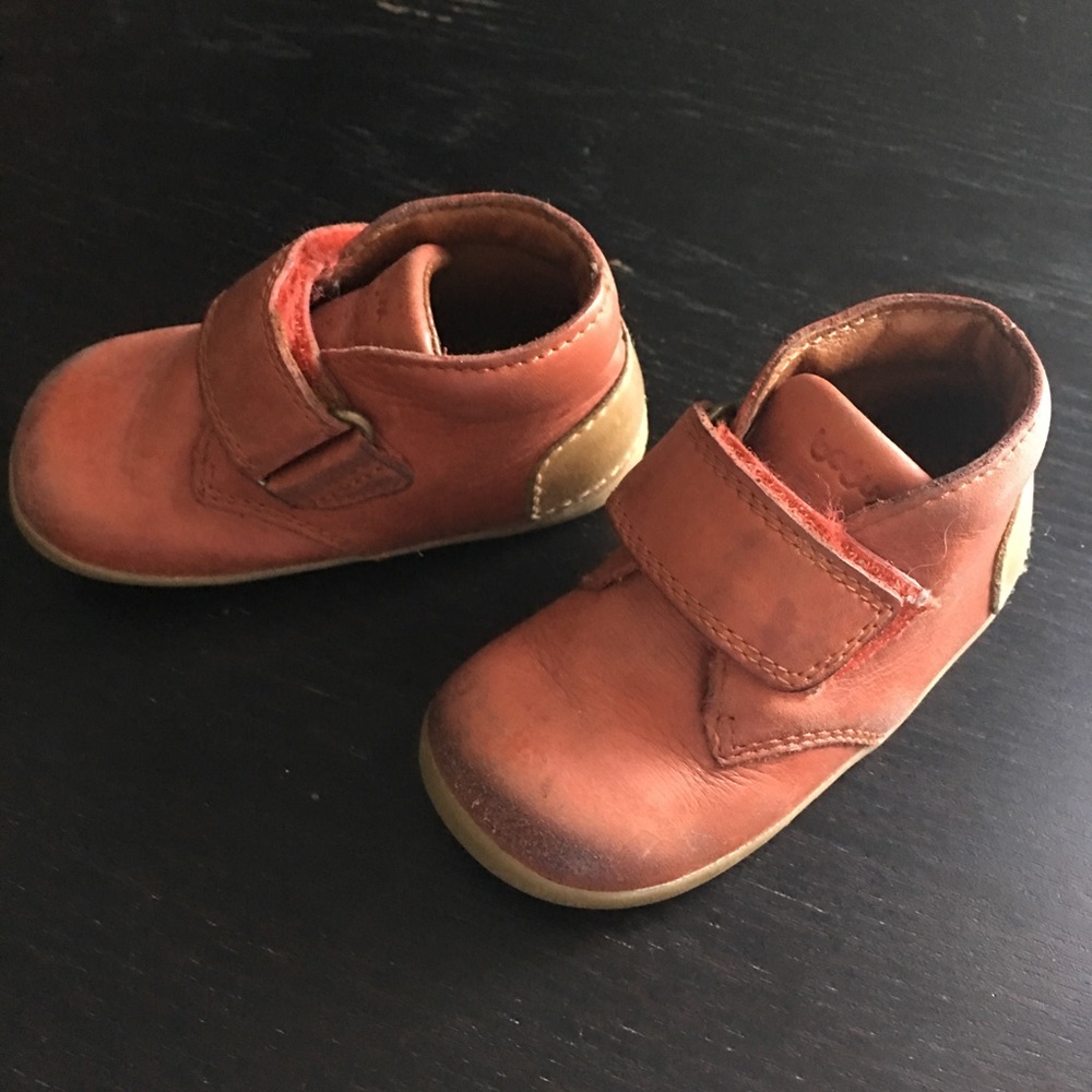 Bobux size 3 pink leather boots.