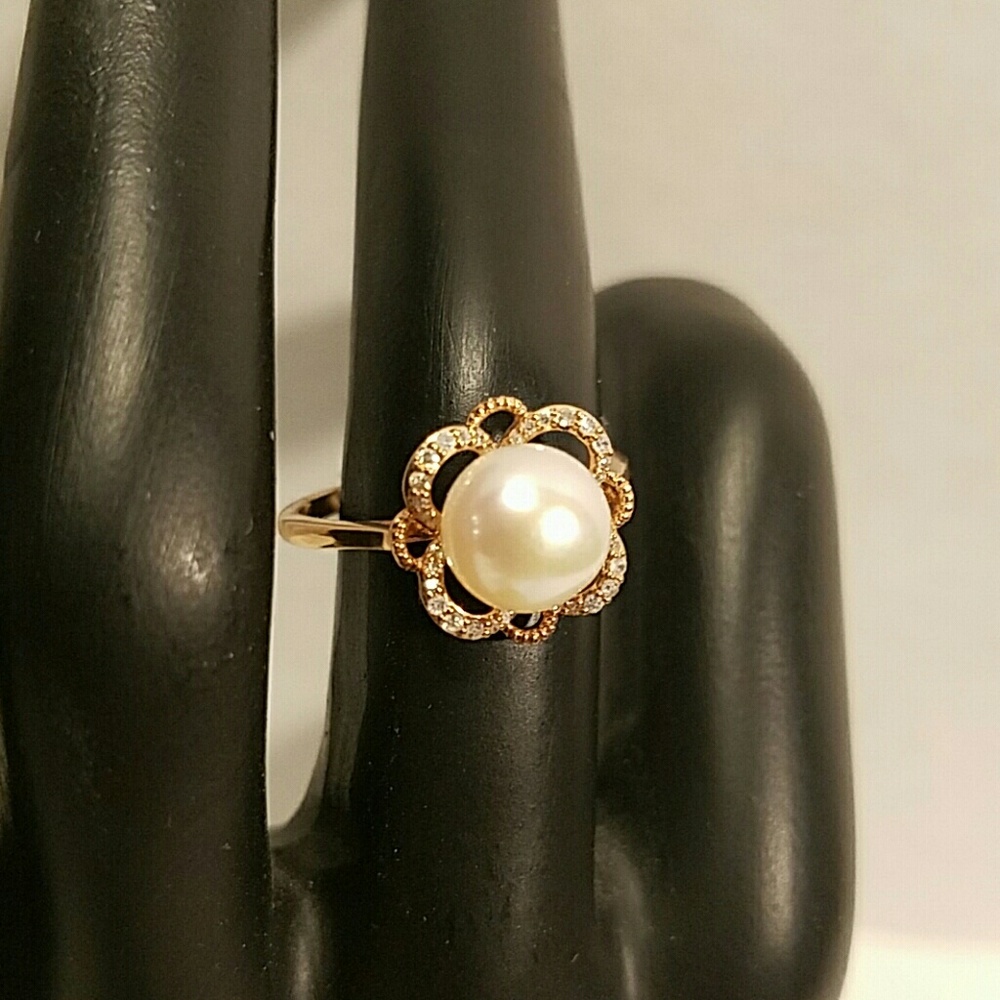 10KT Rose Gold FW Cultured Pearl Ring By Honora