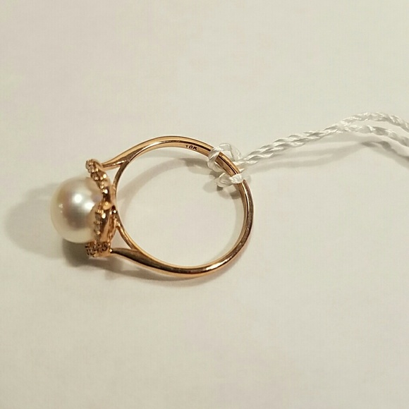 10KT Rose Gold FW Cultured Pearl Ring By Honora