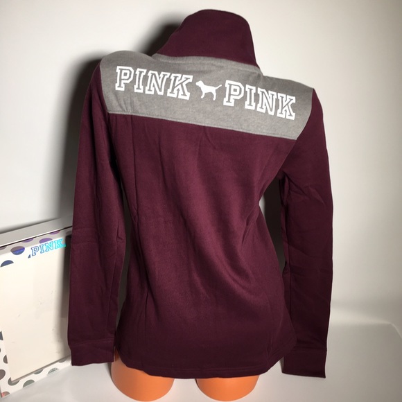 PINK Victoria's Secret Tops - VS Pink campus quarter zip pullover Sz XS