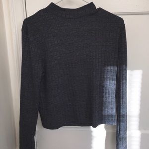 High neck long sleeve shirt