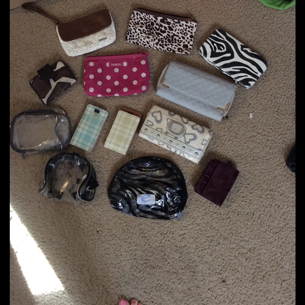 wallet and makeup bag bundle