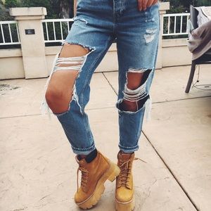 Jeffrey Campbell platform style timberlands