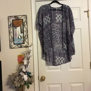 Cute purple Aztec patterned Kimono