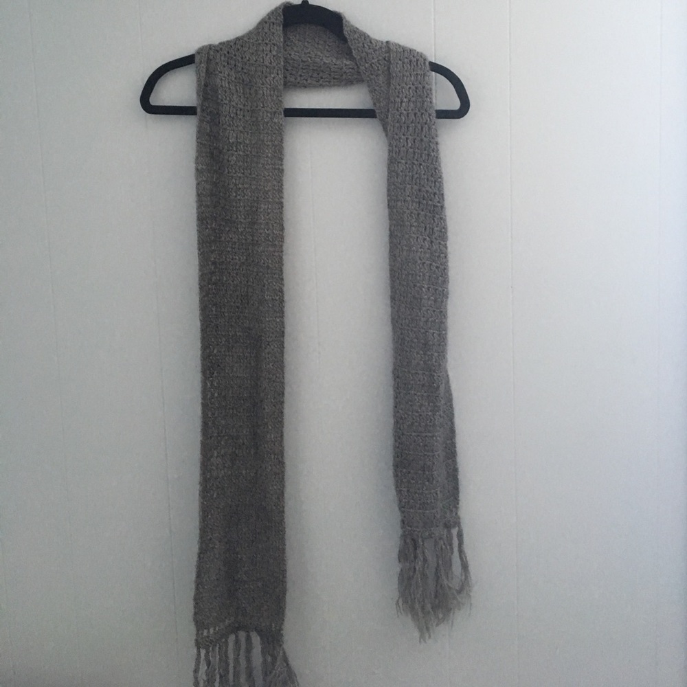 Grey Wool Knit Scarf from Peru 🇵🇪