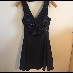 Black sequence dress