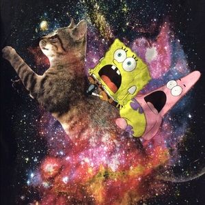Galaxy sponge bob t-shirt