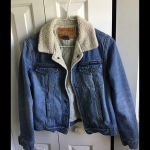 Aeropostale Sherpa Lined Jean Jacket Size XS