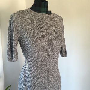 Heather Gray Midi Sweater Dress