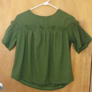 Olive babydoll top
