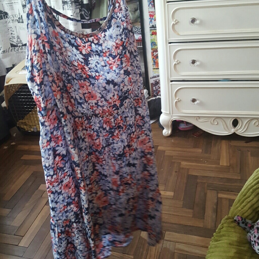 Blue floral dress