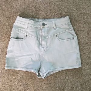 UO High rise seamed shorts