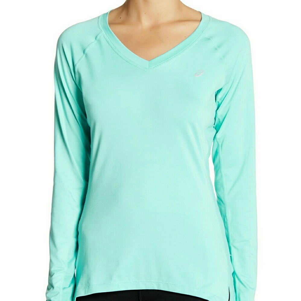 🆕Turquoise Women's Asics ASX Dry Long-Sleeve Top