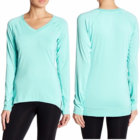 🆕Turquoise Women's Asics ASX Dry Long-Sleeve Top - Picture 2 of 3