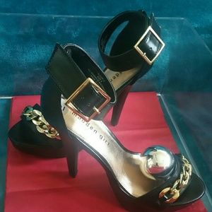 Madden Girl Gold Chain Spike Heels