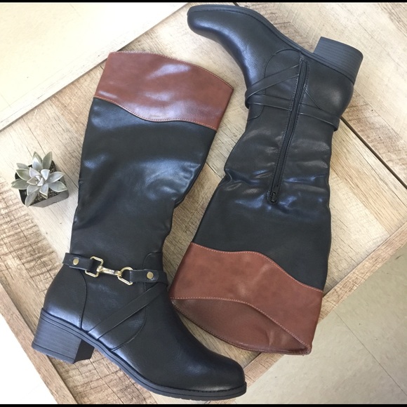 Shoes - Brown and Black High Boots