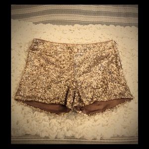 Gold sequin shorts