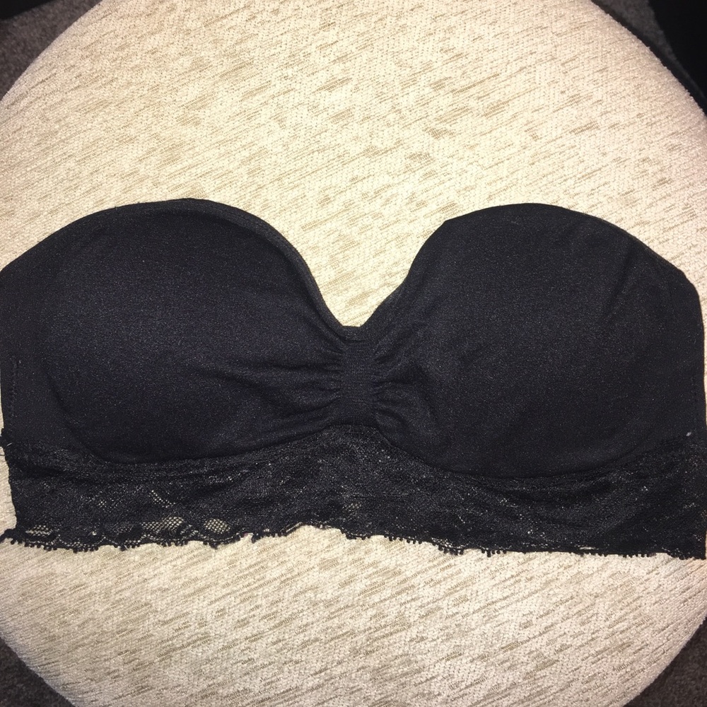 Black strapless bandeau