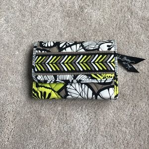 Vera Bradley Riley Compact Wallet- Citron print