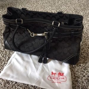Extra large Coach black purse