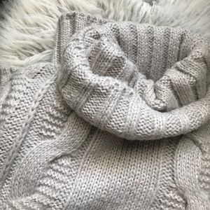 Cable knit turtleneck sweater