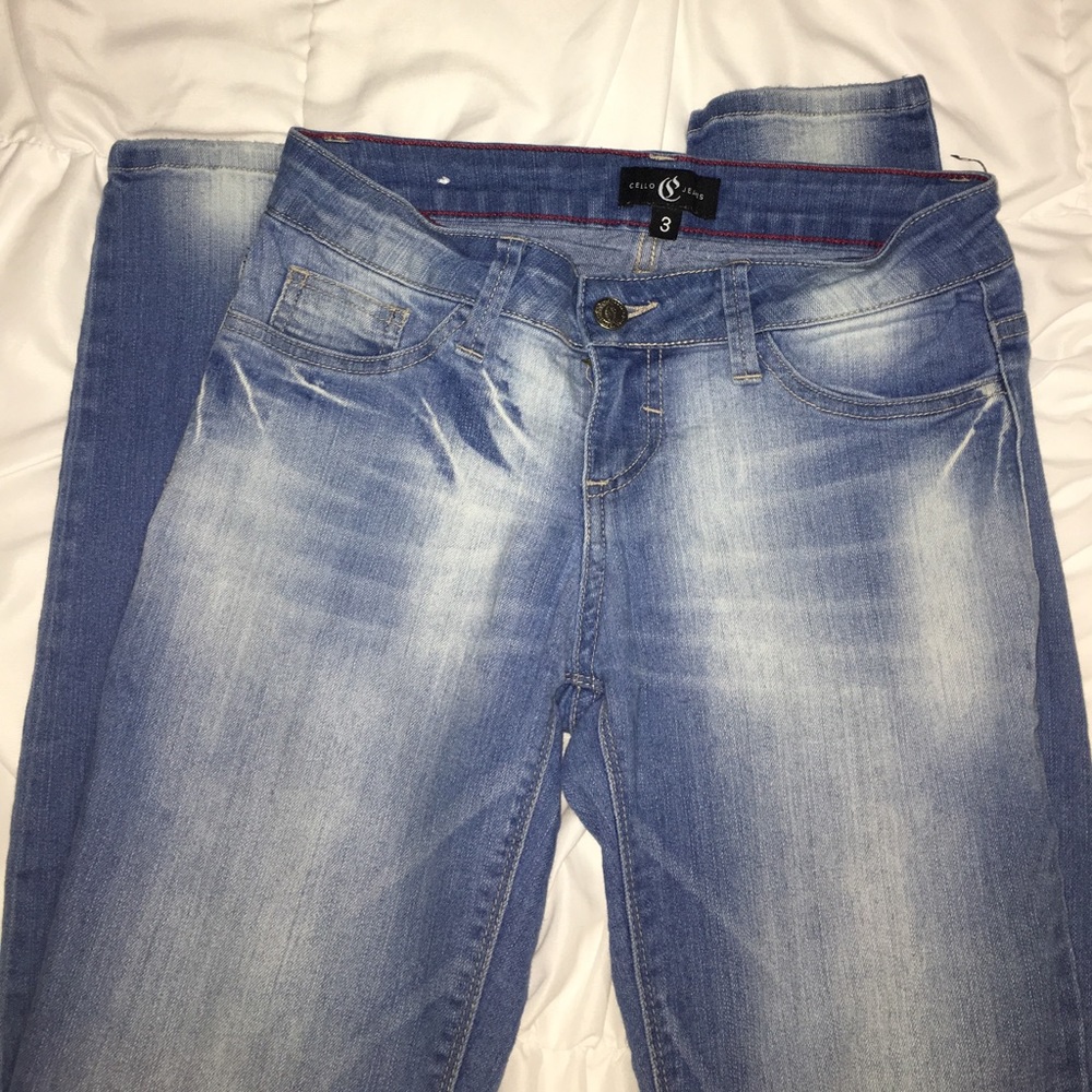 Light Wash Blue Skinny Jeans