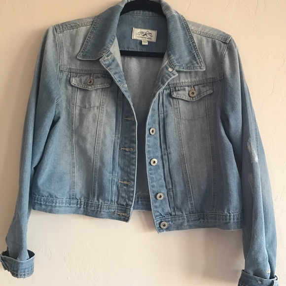 Crop Denim Jacket - Picture 1 of 3