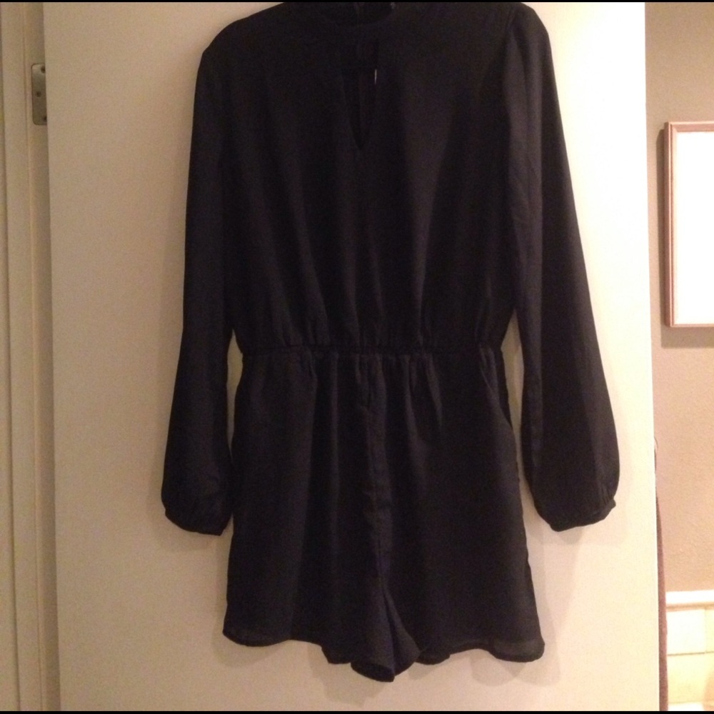 Urban Outfitters long sleeved Black Romper