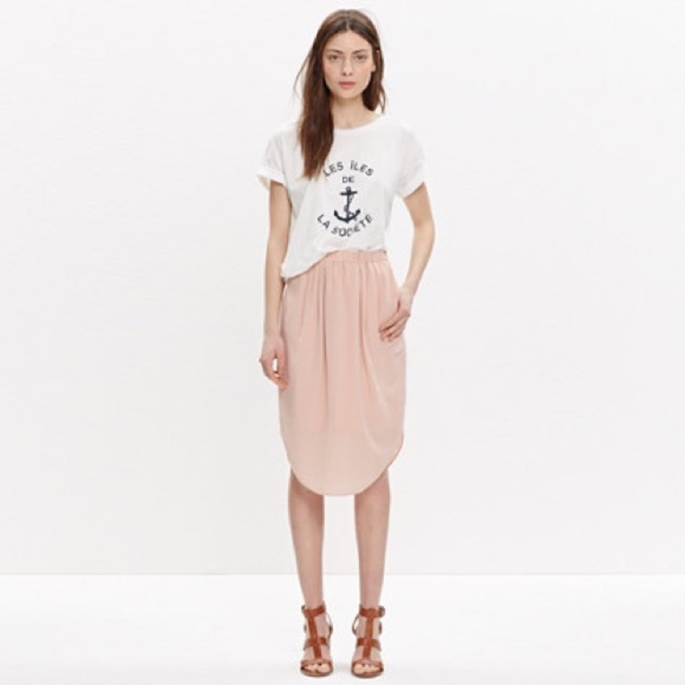 Madewell silk island skirt