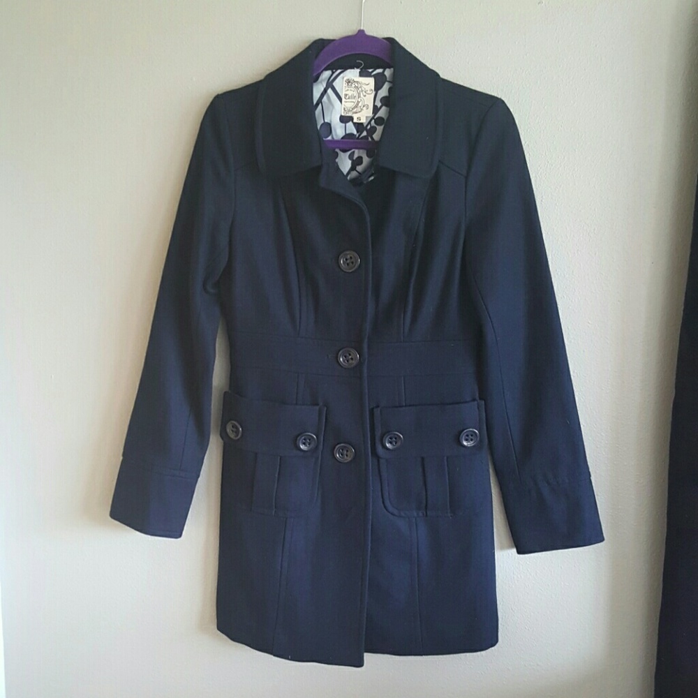 Tulle wool coat
