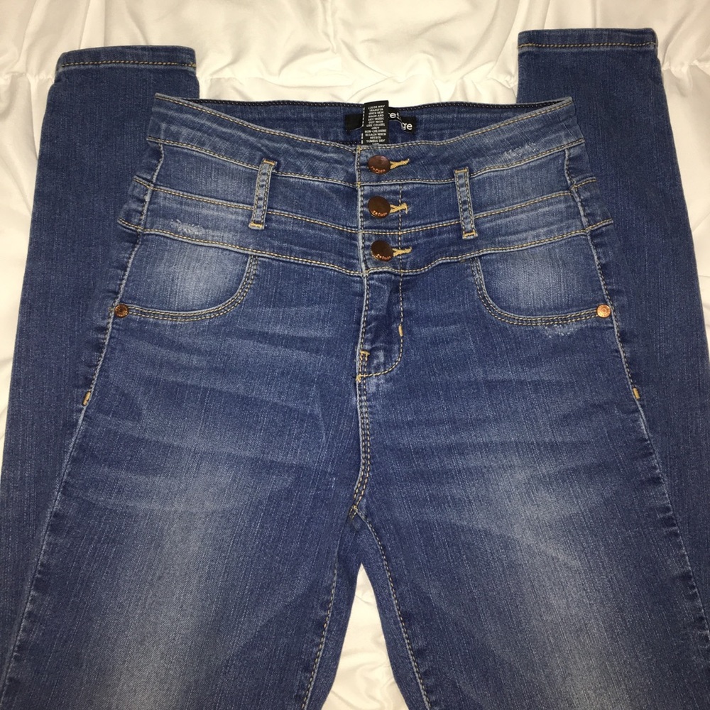 High Waisted Medium Wash Jeans