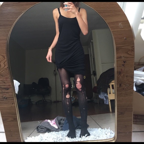 Black Spaghetti Strap Dress - Picture 1 of 4